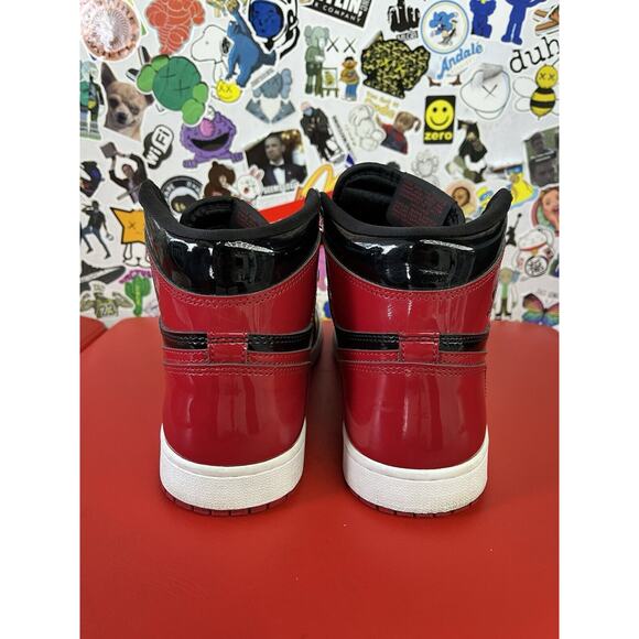 Size 9.5 - Jordan 1 Retro OG High Patent Bred 100% Authentic No Box